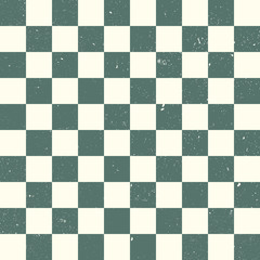 A green checkered vector background with grunge texture
