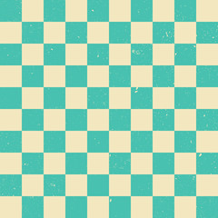 A green checkered vector background with grunge texture