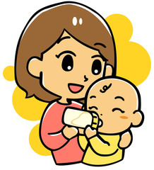 ミルクを飲む赤ちゃん