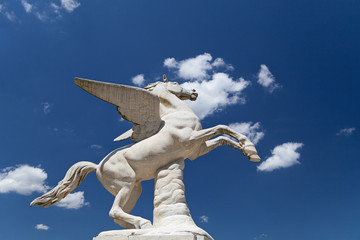 Antique Pegasus sculpture in Boboli Gardens  in Florence, Italy