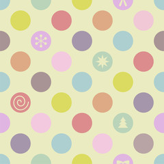 Retro Seamless Christmas Pattern. Vector