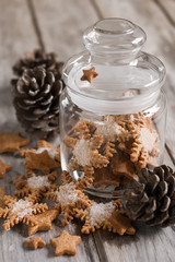 Christmas cookies in jar