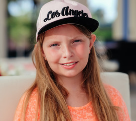 Girl wearing cap