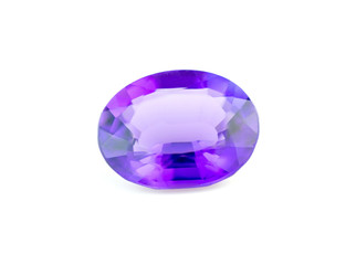 Beautiful purple natural faceted amethyst gemstone
