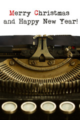 Happy new year typewriter