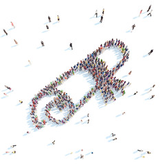 people in the form of a scroll.