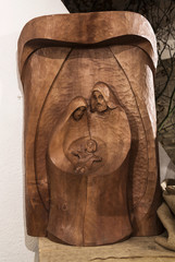 Picture of wooden Nativity Scene, handcarved