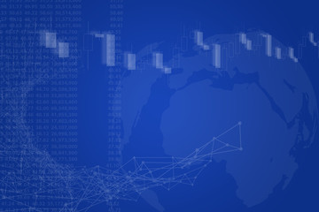 Blue economic Globe Background