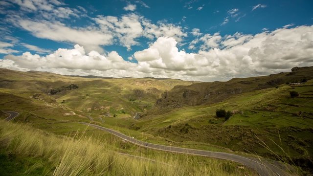ZEITRAFFER, Landschaft, Anden Peru mit Wolken