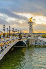 Fotobehang Pont Alexandre III De Alexandre III-brug in Parijs