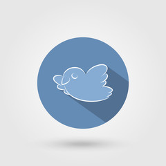 Obraz premium Bird icon with shadow