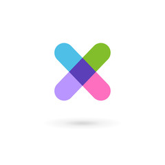 Letter X logo icon design template elements