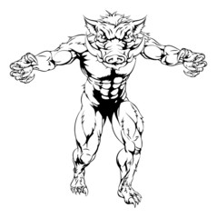 Boar sports mascot