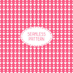 Romantic seamless pattern with hearts. Beautiful  vector
