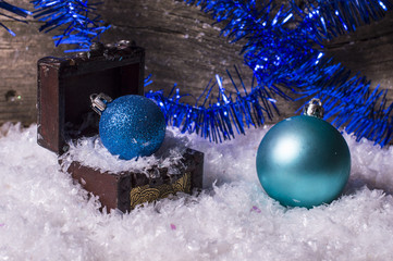 Blue christmas decorations