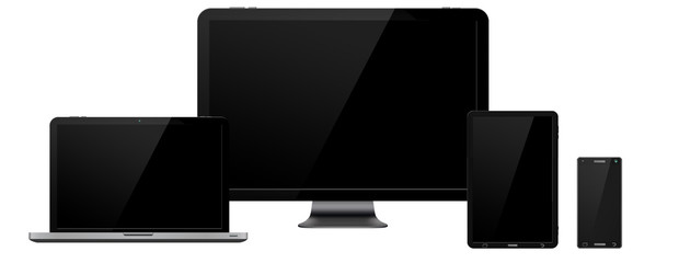 Modern digital tech device collection