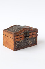 Decorative wooden box with texture