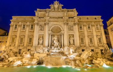 Fototapeta na wymiar Neptune statue of the Trevi Fountain in Rome Italy
