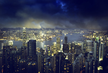 Fototapeta premium Hong Kong island from Victoria's Peak