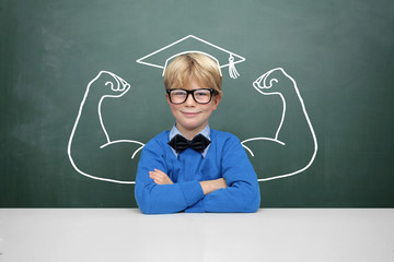 Schoolschild with Muscle