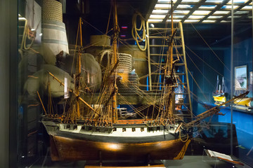 Naklejka premium Exhibition of Aquarium Museum in San Sebastian