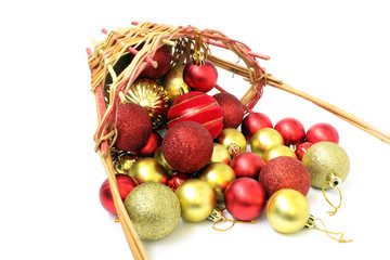 Red and gold christmas balls