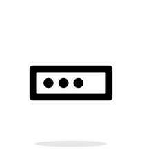 Entering password icon on white background.