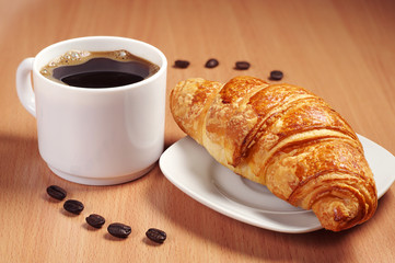 Croissant and coffee