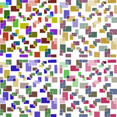 Set of seamless backgrounds of rectangles
