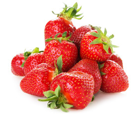 bunch of strawberries isolated on the white background - Powered by Adobe