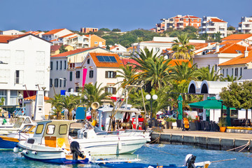 Mediterranean town of Novalja waterfront view