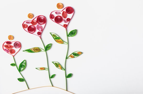 flowers made of paper quilling technique