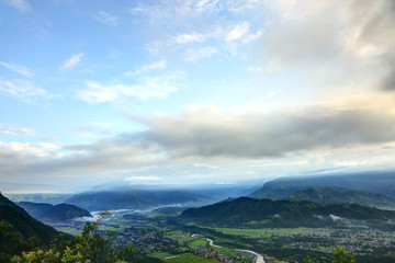 Beautiful dawn from Sarangkot mount