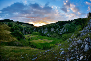 Beautiful summer landscape in the mountains, Romania