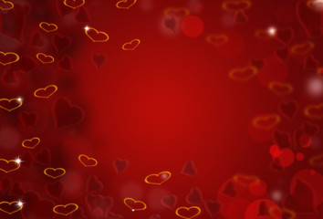 St.Valentine red hearts background