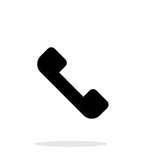 Answer the call. Telephone receiver icon on white background.