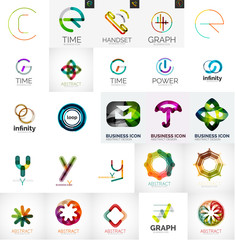 Set of branding company logo elements