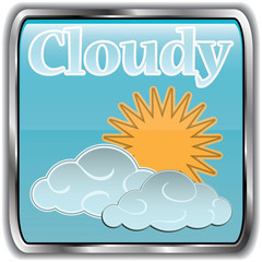 Day weather icon with text Cloudy