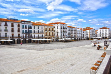Fototapeta na wymiar Plaza Mayor de Cáceres, Extremadura, España