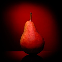 Ripen pear in studio