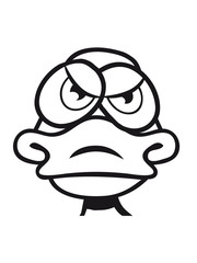 Ente schlecht gelaunt böse