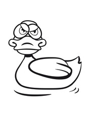 Ente schlecht gelaunt