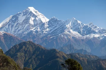Foto op Canvas Top van Dhaulagiri vanuit het zuiden © v_apl