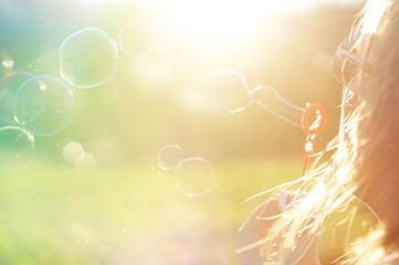 girl, portrait in the summer sun