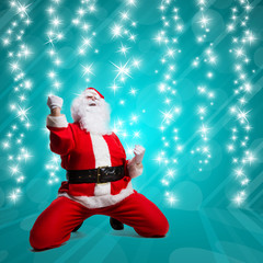jubelnder Weihnachtsmann