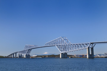 東京ゲートブリッジと富士山