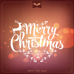 merry Christmas typography Vector