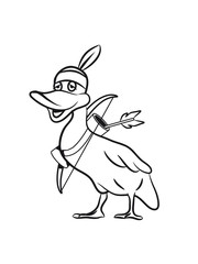 Ente indianer pfeil bogen