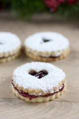 Raspberry Linzer Cookies