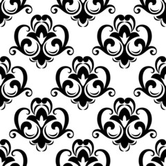 Floral seamless pattern with arabwsque elements